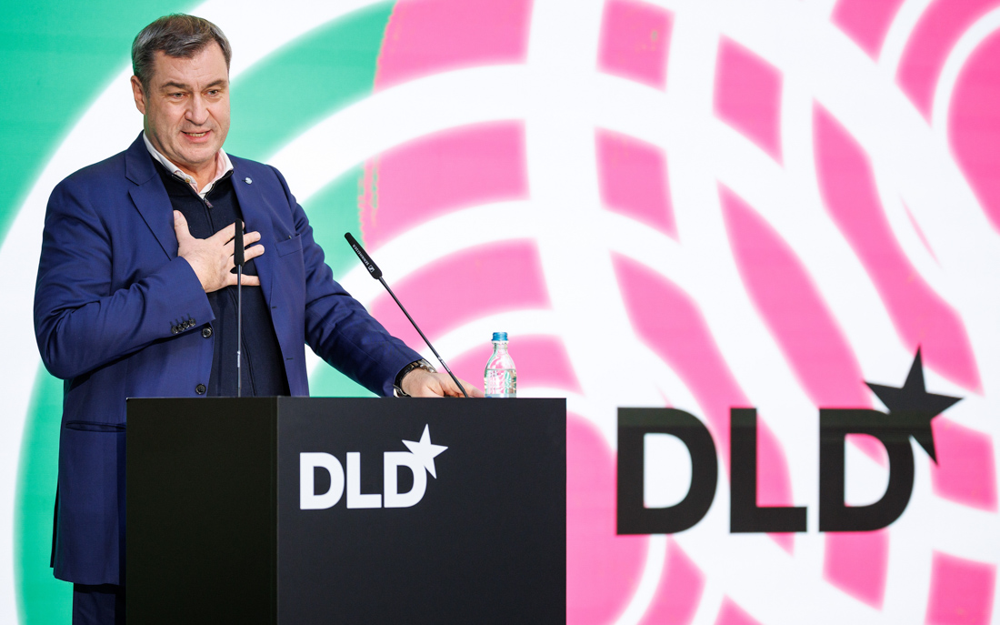 München, 11.01.2024: Innovationskonferenz Digital-Life-Design DLD mit Markus Söder. ©dpa