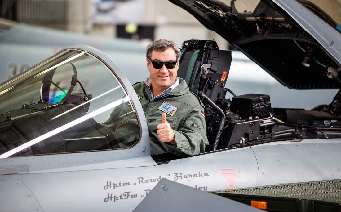 Neuburg an der Donau, 26.02.2024: Besuch des Taktischen Luftwaffengeschwaders 74. ©Bayerische Staatskanzlei