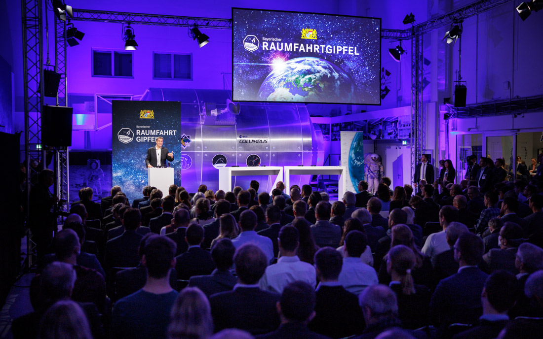 Wessling, 26.10.2022: Bayerischer Raumfahrtgipfel mit Ministerpräsident Markus Söder. ©dpa