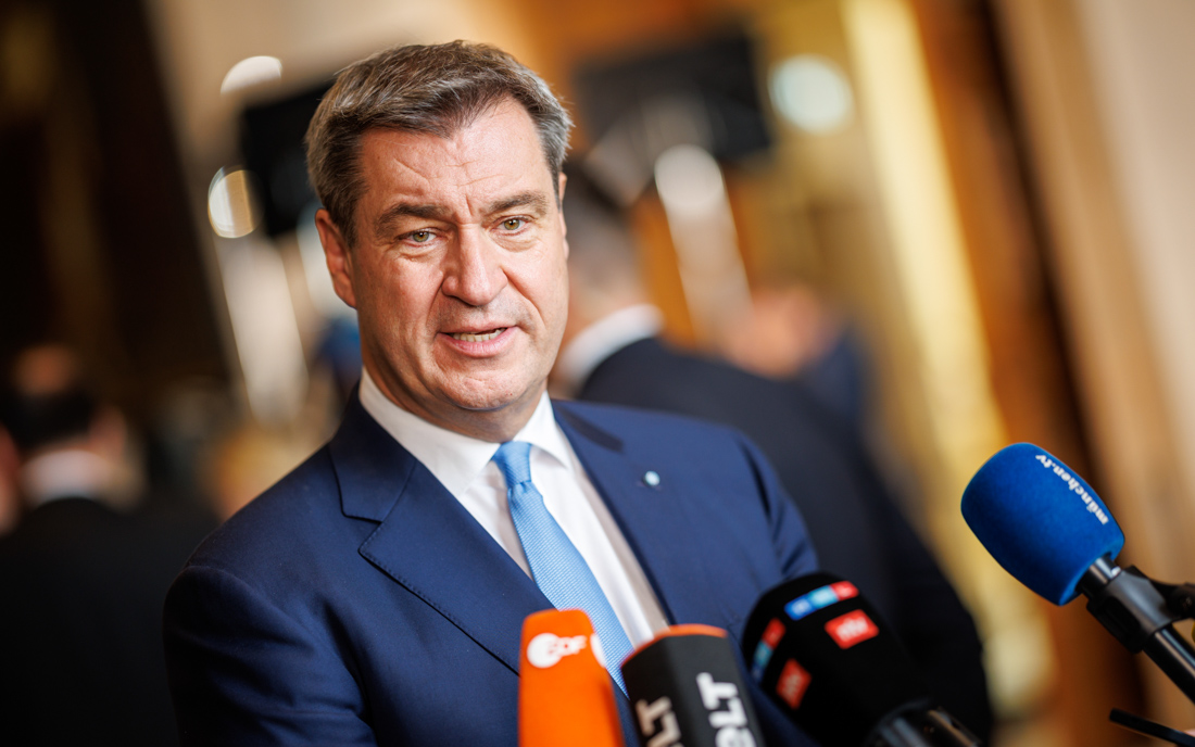 München, 31.10.2023: Ministerpräsident Markus Söder im Interview.